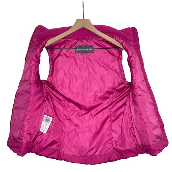 Eddie Bauer Puffer Vest Womens Small Goose Down Quilted Full Zip Insulated Pink - Picture 10 of 12